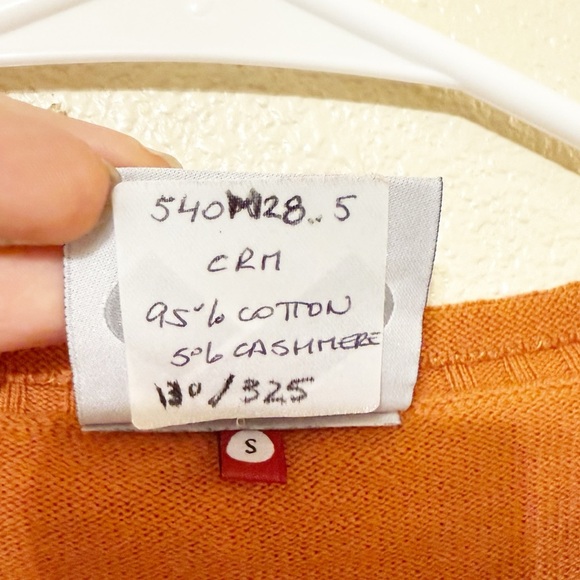 Happy Sheep SAMPLE Palm Print Cashmere Blend Orange Monkey Cardigan Sweater - Picture 6 of 6